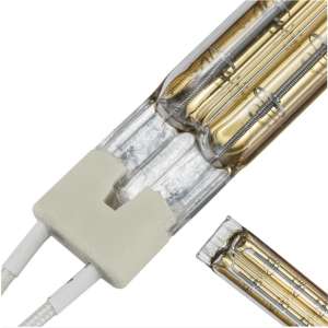 Lâmpada 4000W 380V - TWIN TUBE INFRARED LAMP - GOLD REFLECTOR