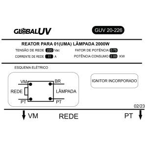 Reator Eletromagnético 2000W 220V p/ Lâmpadas HPM 15, HPM 17, HPM 19 - Imagem 3