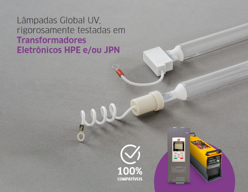 Lâmpadas UV compatíveis com transformadores HPE e JPN